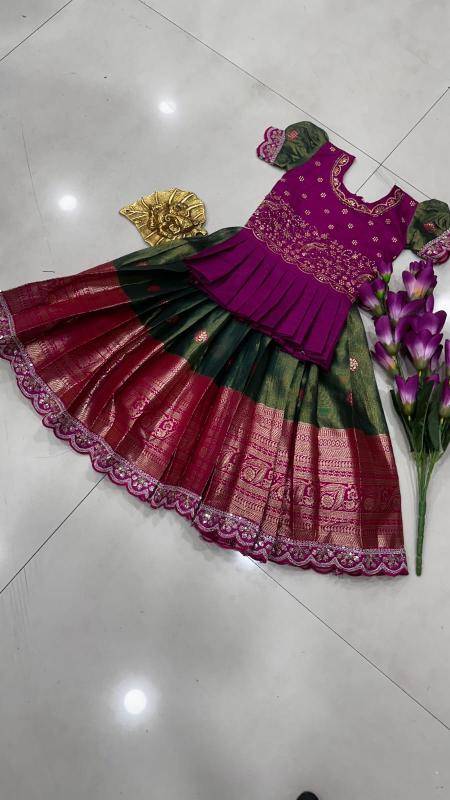 NEW LAUNCING KIDS LEHENGA CHOLI simmer Wholesale kids boutique clothing